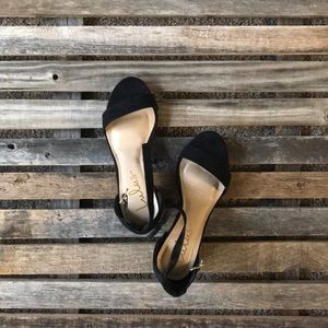 Lulus black ankle strap heels